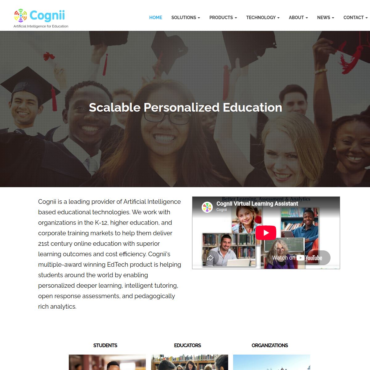 Screenshot of Cognii