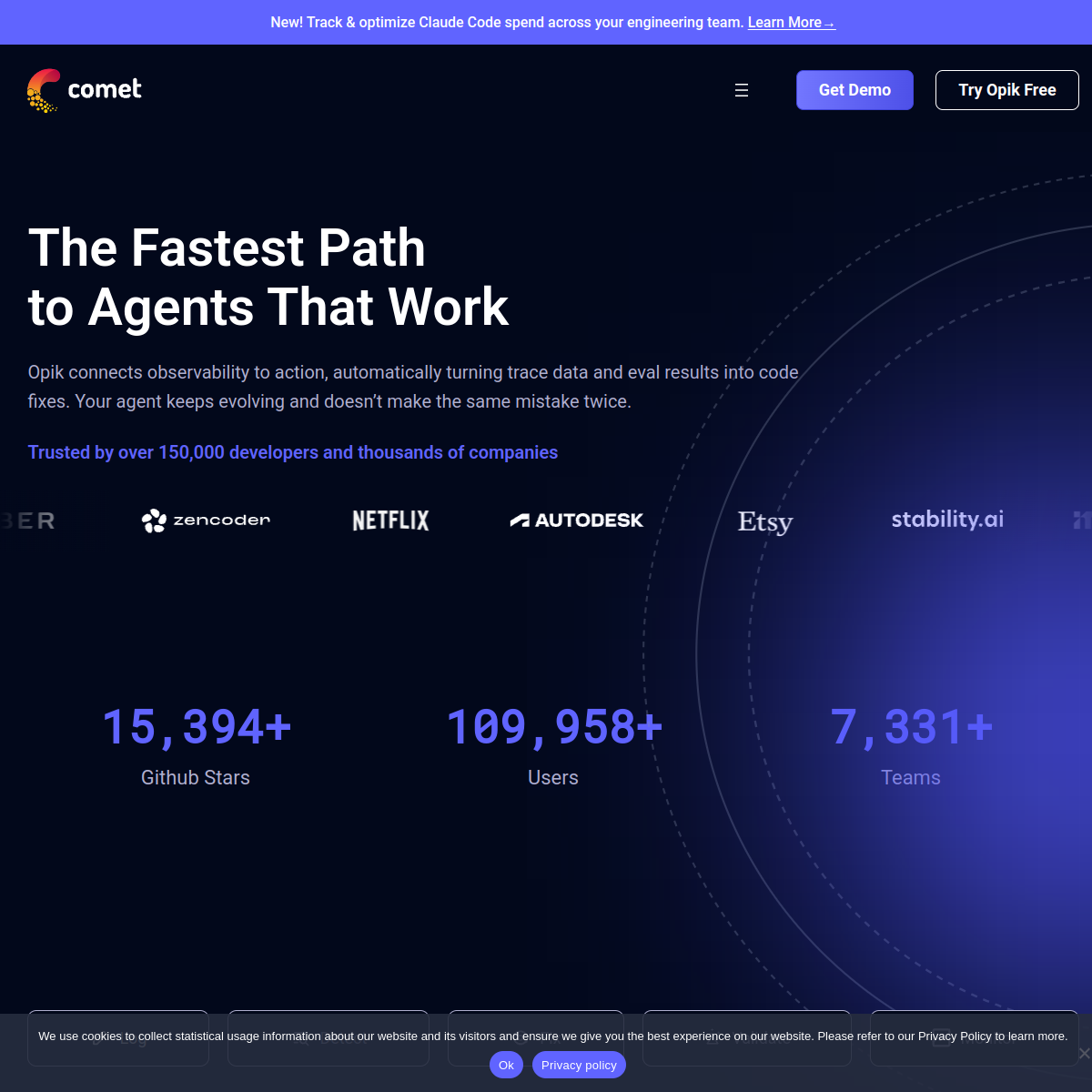Screenshot of Comet ML
