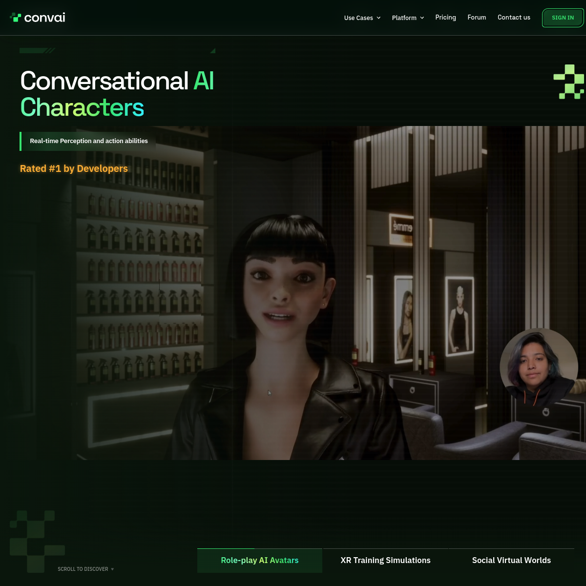 Screenshot of Convai