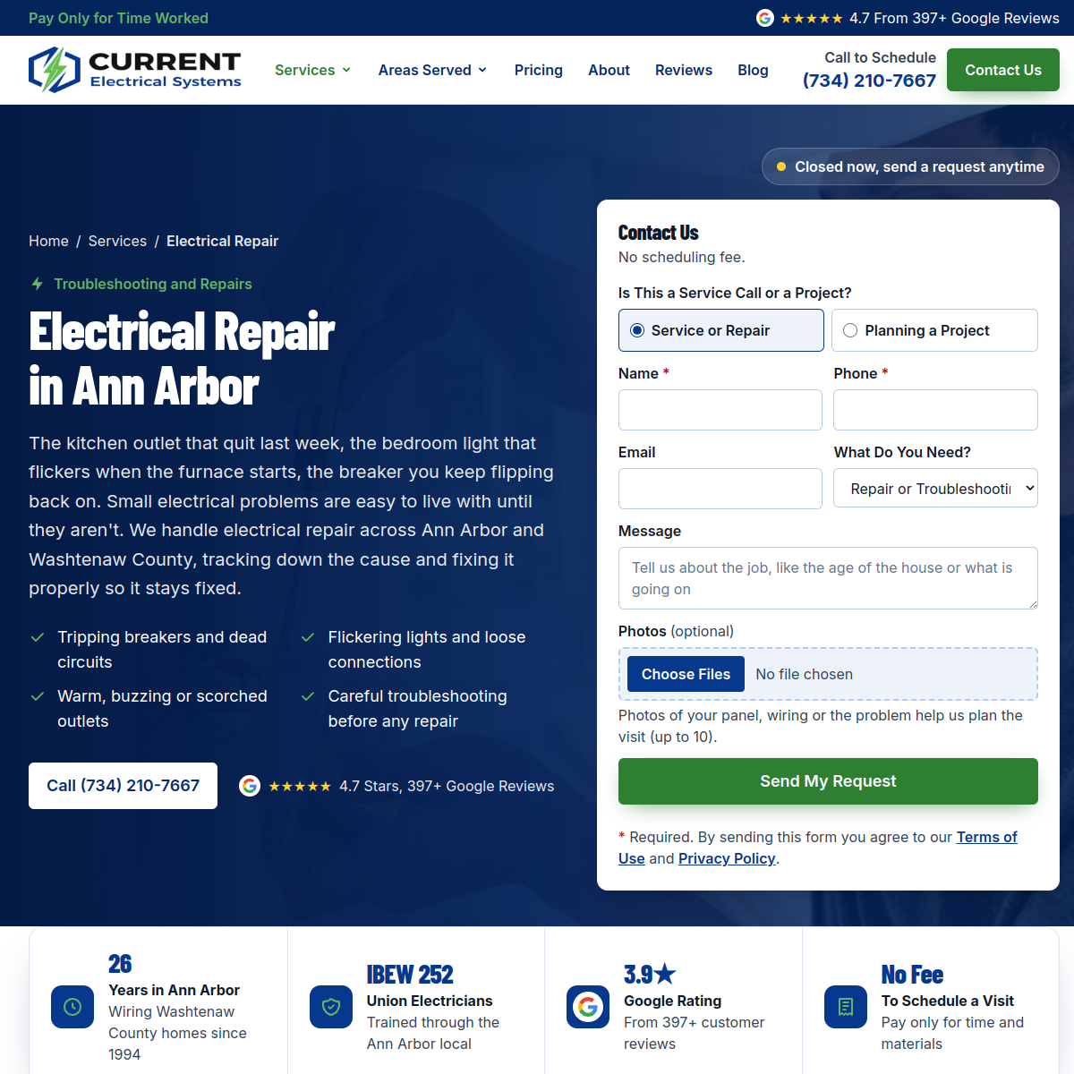 Screenshot of Current Electrical Systems