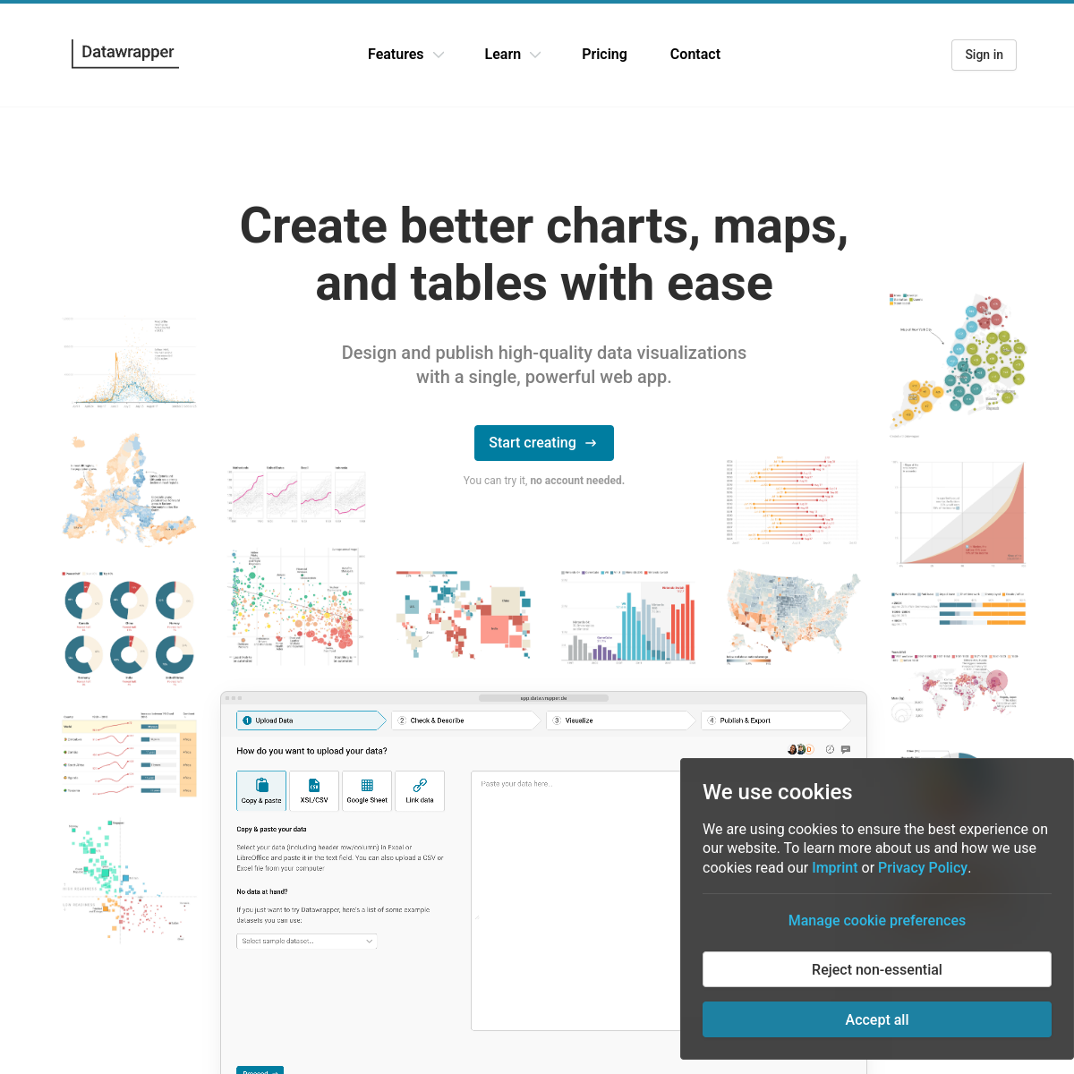 Screenshot of Datawrapper