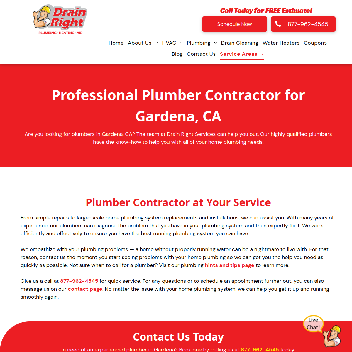 Screenshot of Drain Right Services