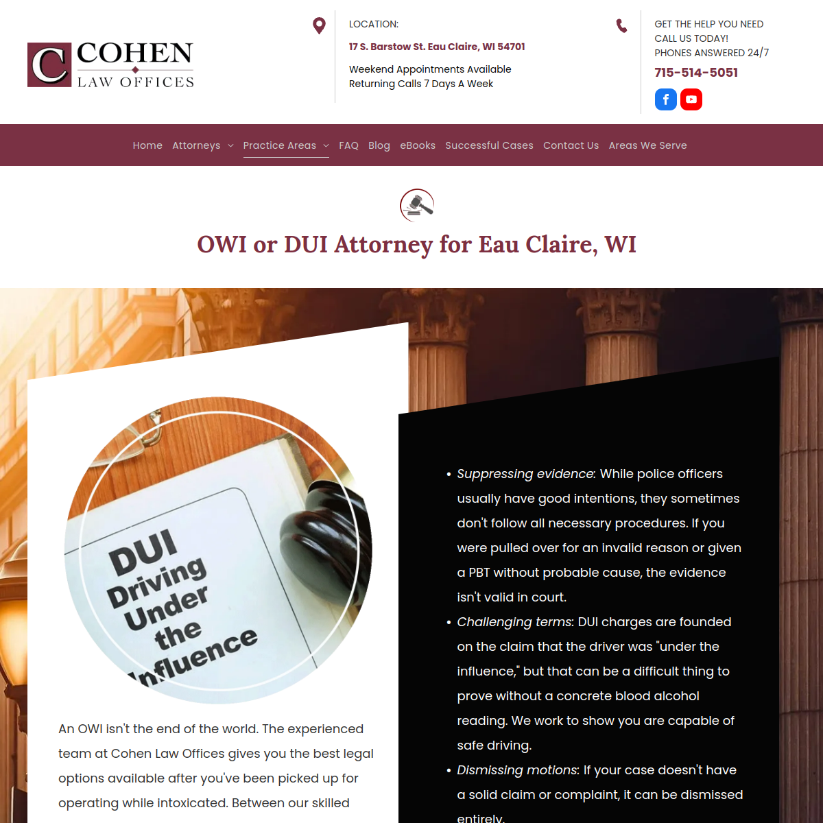 Screenshot of Cohen Law Offices, LLC