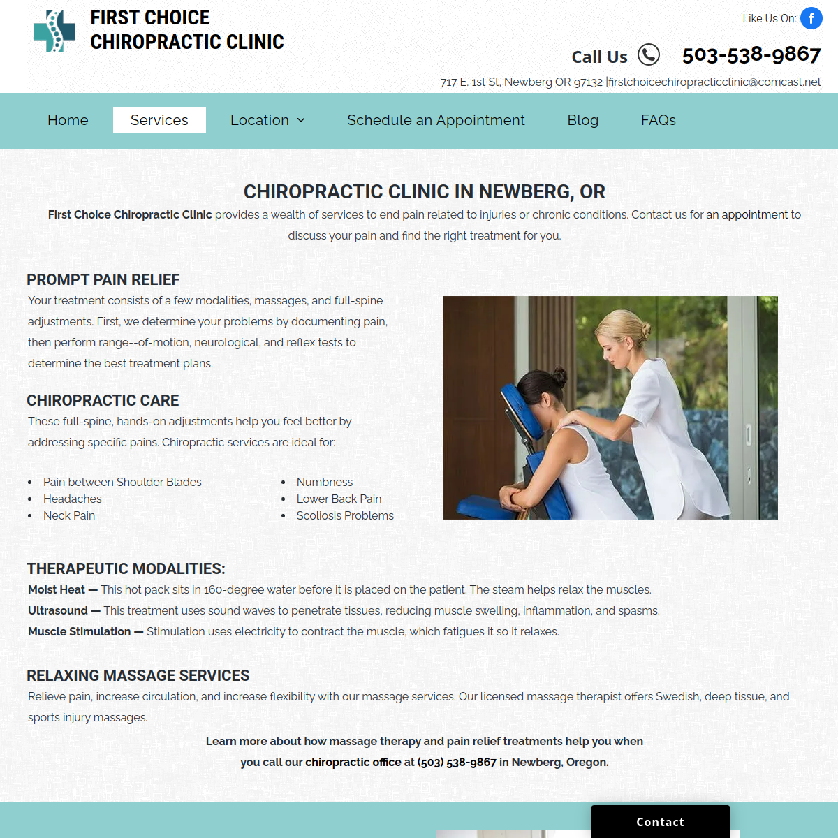 Screenshot of First Choice Chiropractic Clinic