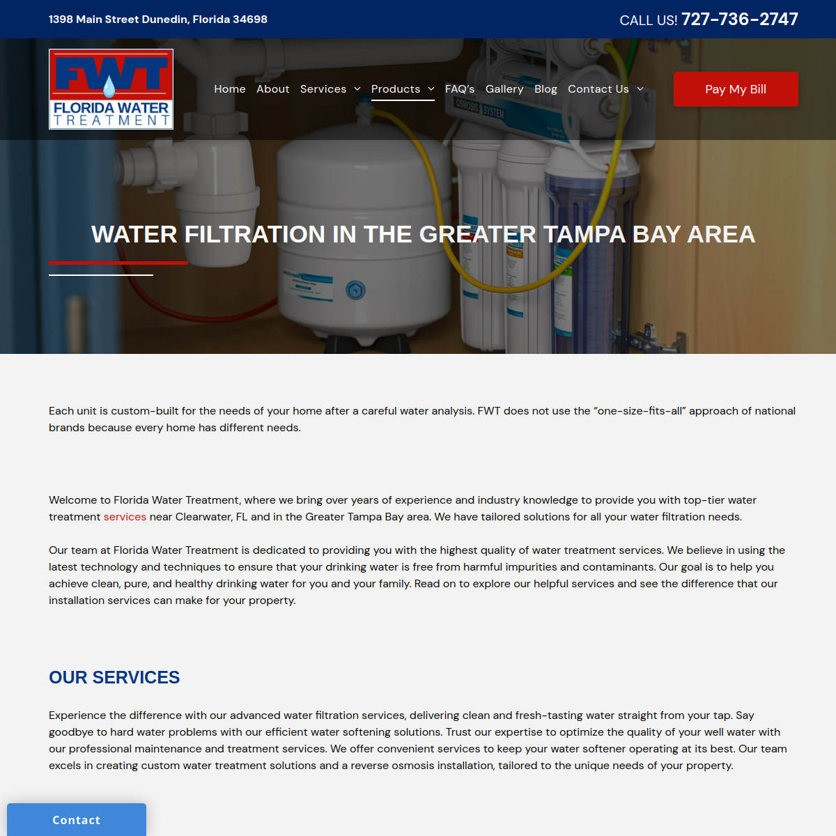 Screenshot of Florida Water Treatment