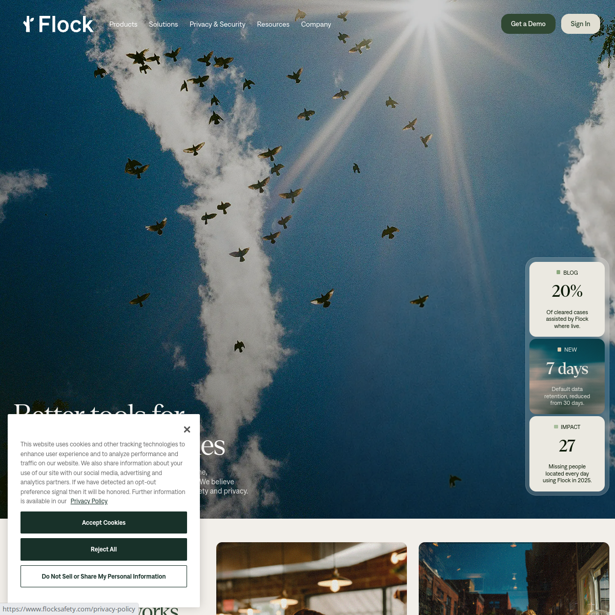Screenshot of Flock Safety