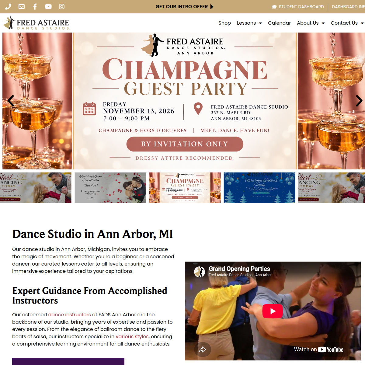 Screenshot of Fred Astaire Dance Studios - Ann Arbor