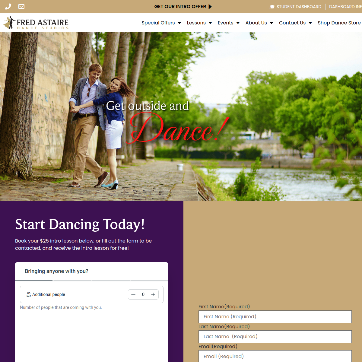 Screenshot of Fred Astaire Dance Studios