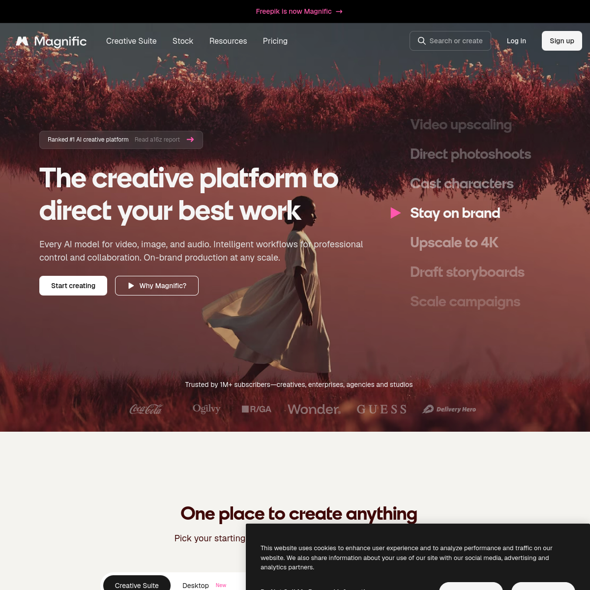 Screenshot of Freepik Pikaso