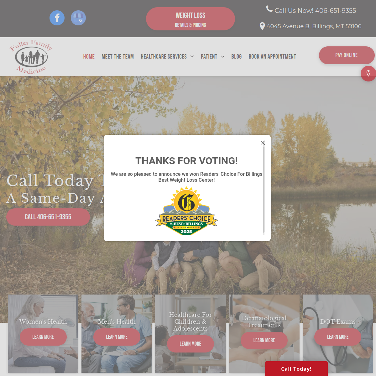 Screenshot of Fuller Family Medicine