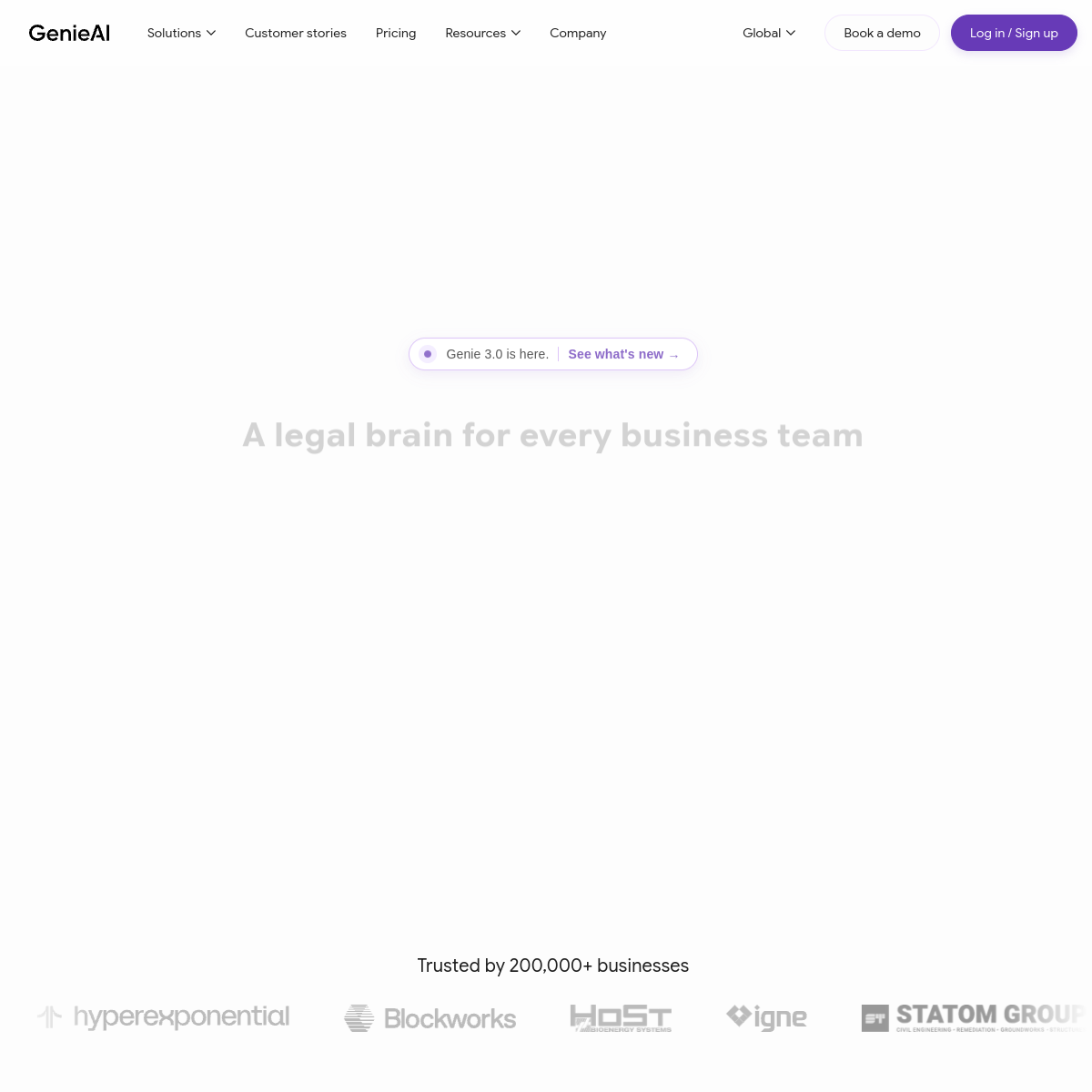 Screenshot of Genie AI