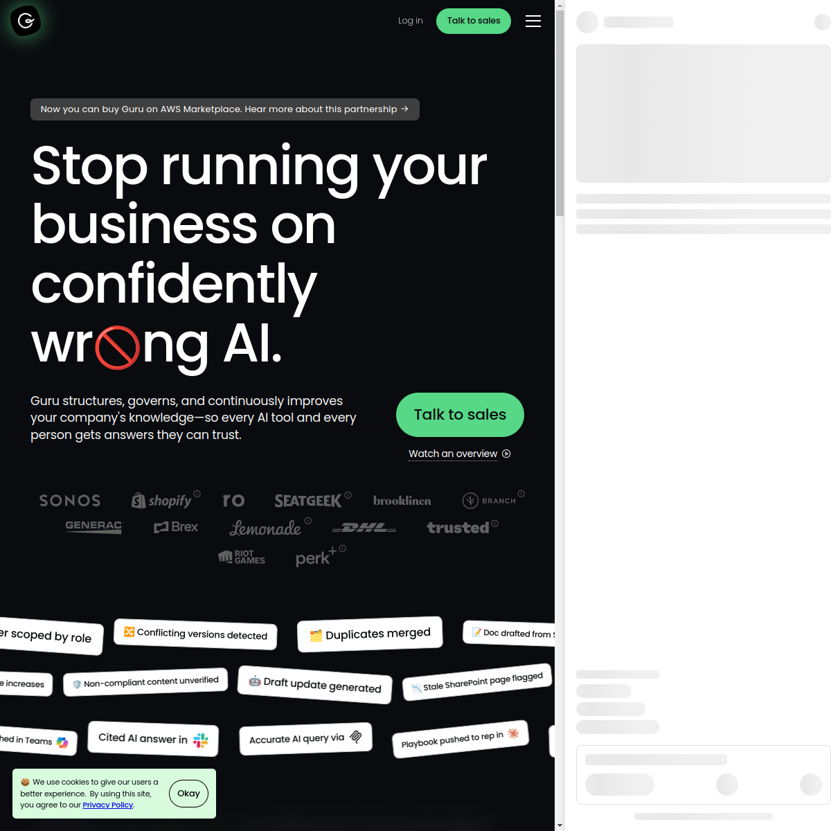 Screenshot of Guru