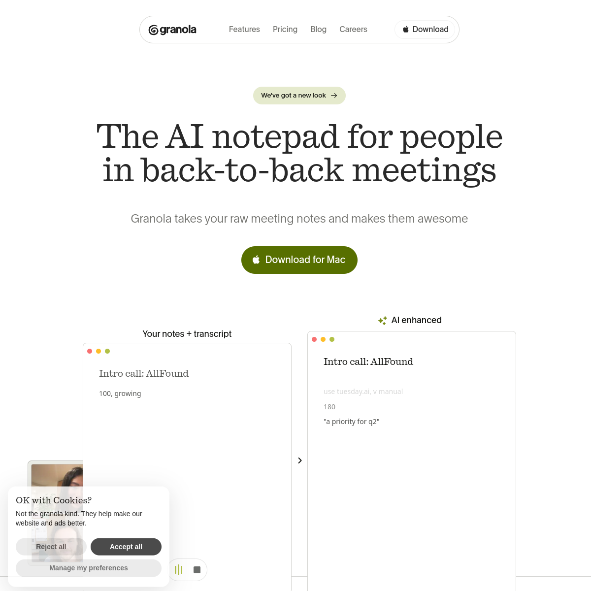 Granola 官网截图