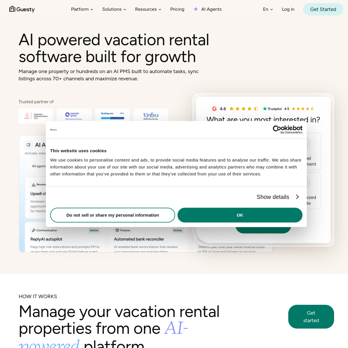 Screenshot of Guesty