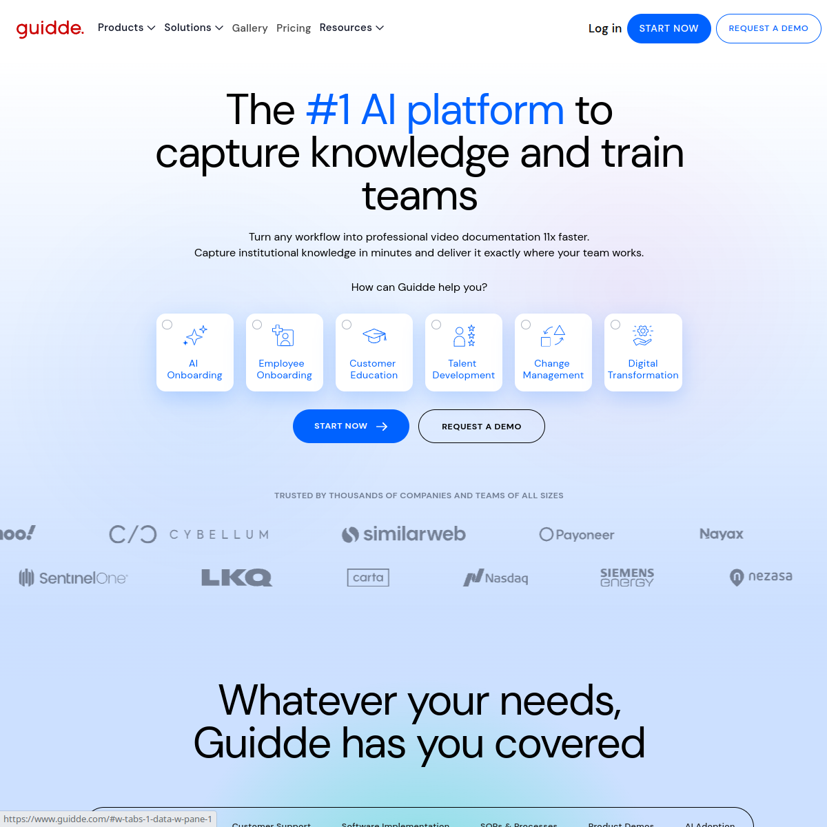 Screenshot of Guidde