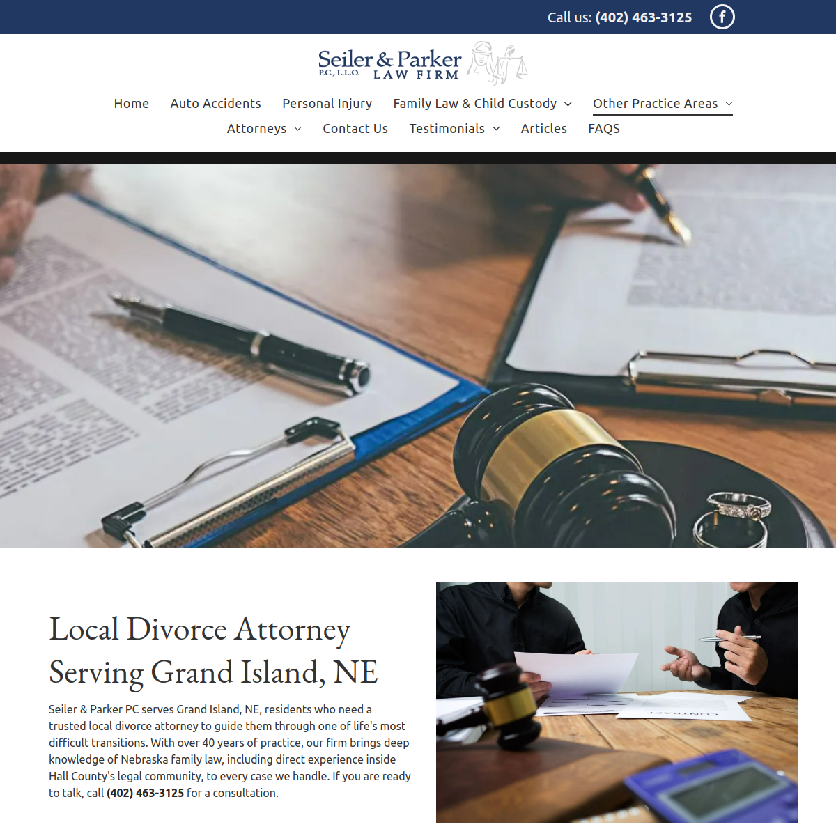 Screenshot of Seiler & Parker PC