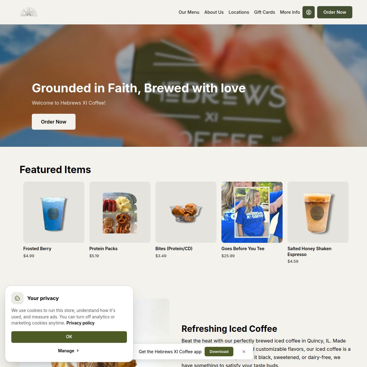 Screenshot of HeBrews XI Coffee LLC