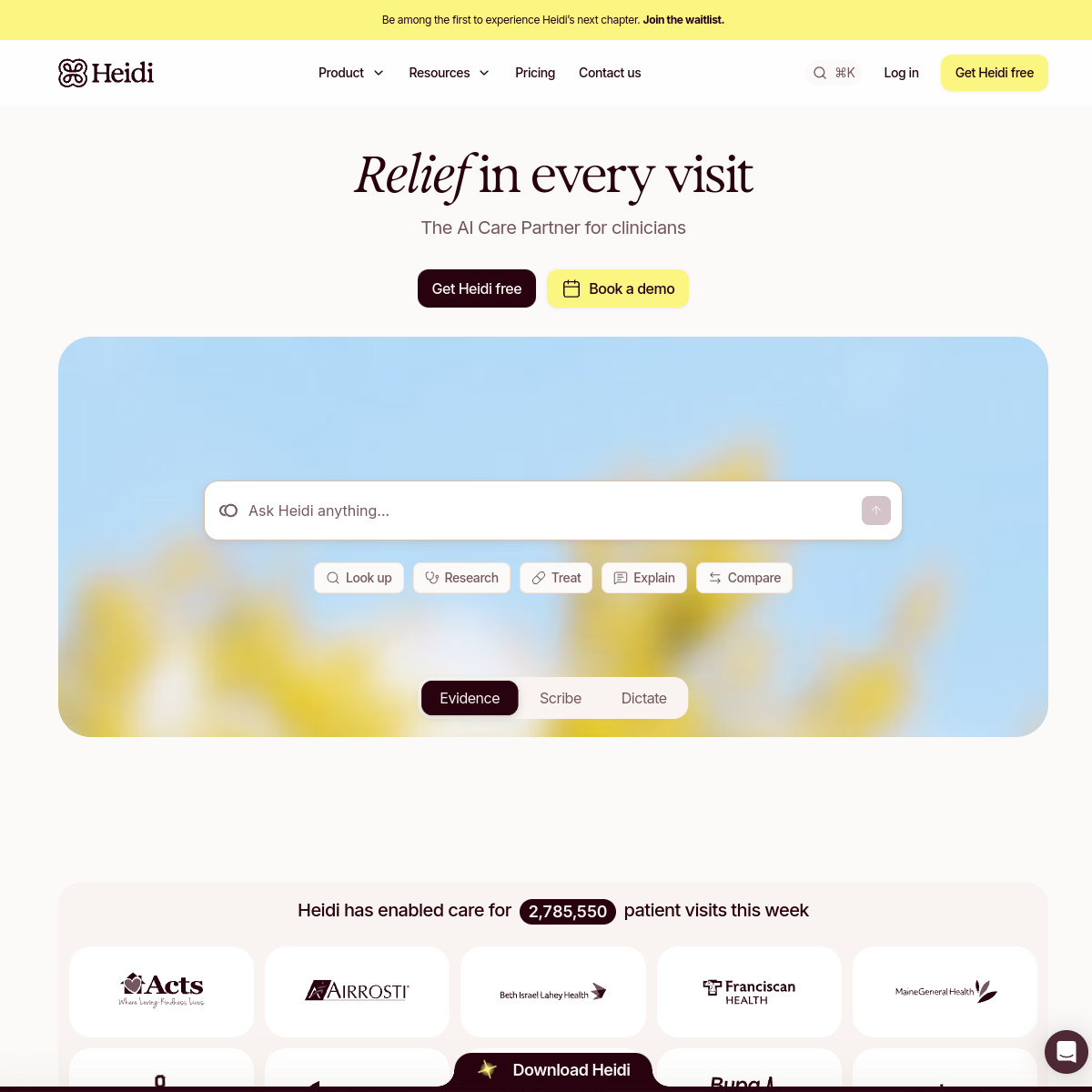 Screenshot of Heidi Health
