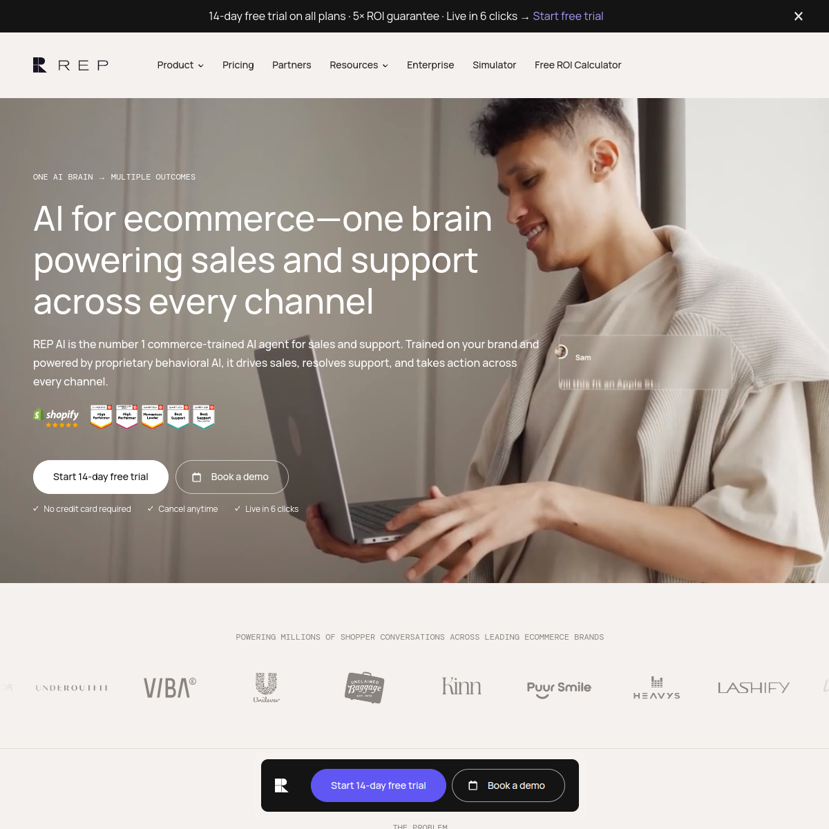 Screenshot of Rep AI