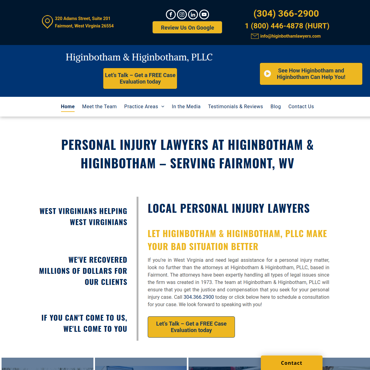 Screenshot of Higinbotham & Higinbotham PLLC