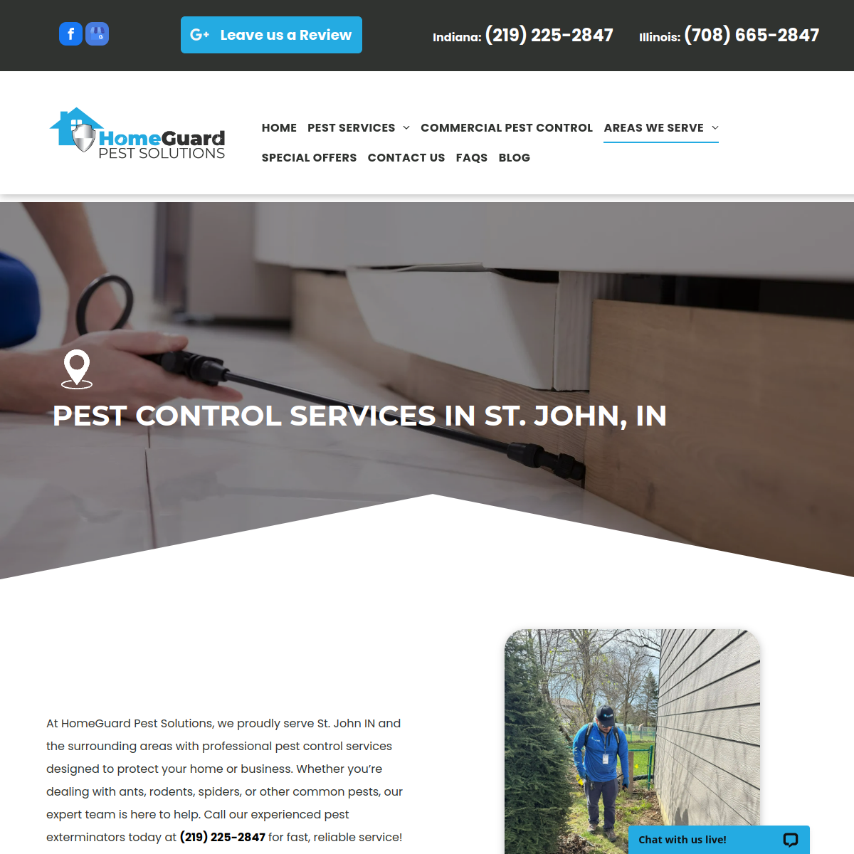 Screenshot of HomeGuard Pest Solutions