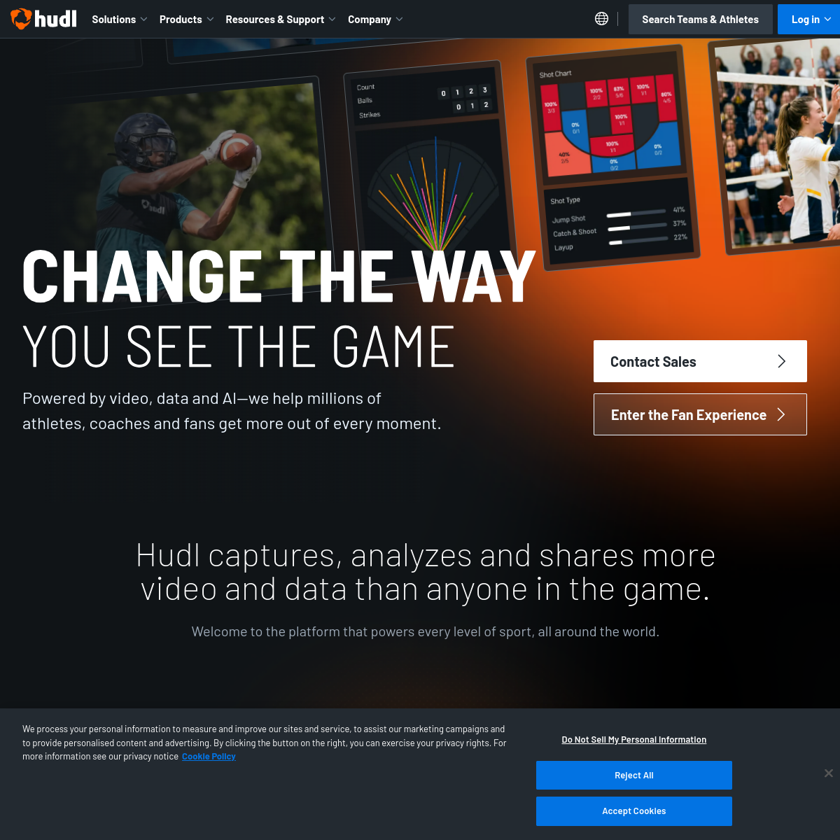 Screenshot of Hudl