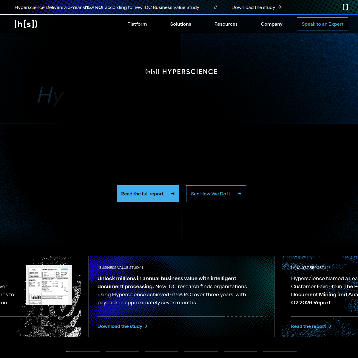 Screenshot of Hyperscience