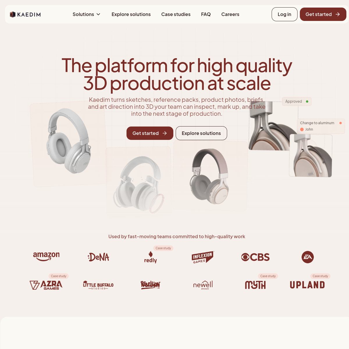 Screenshot of Kaedim