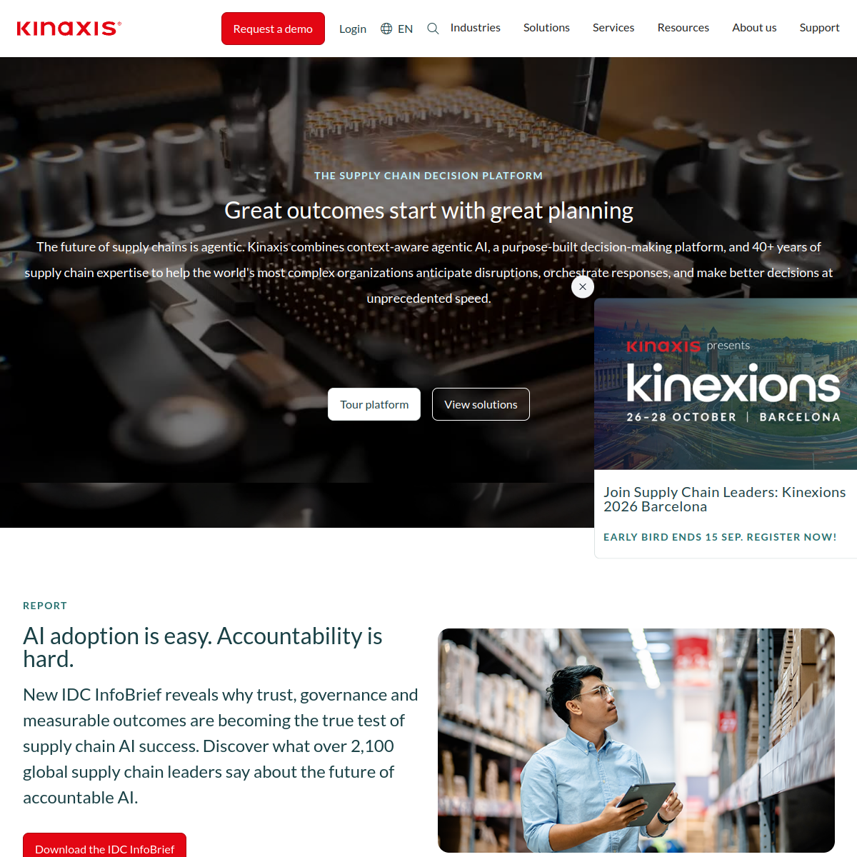 Screenshot of Kinaxis