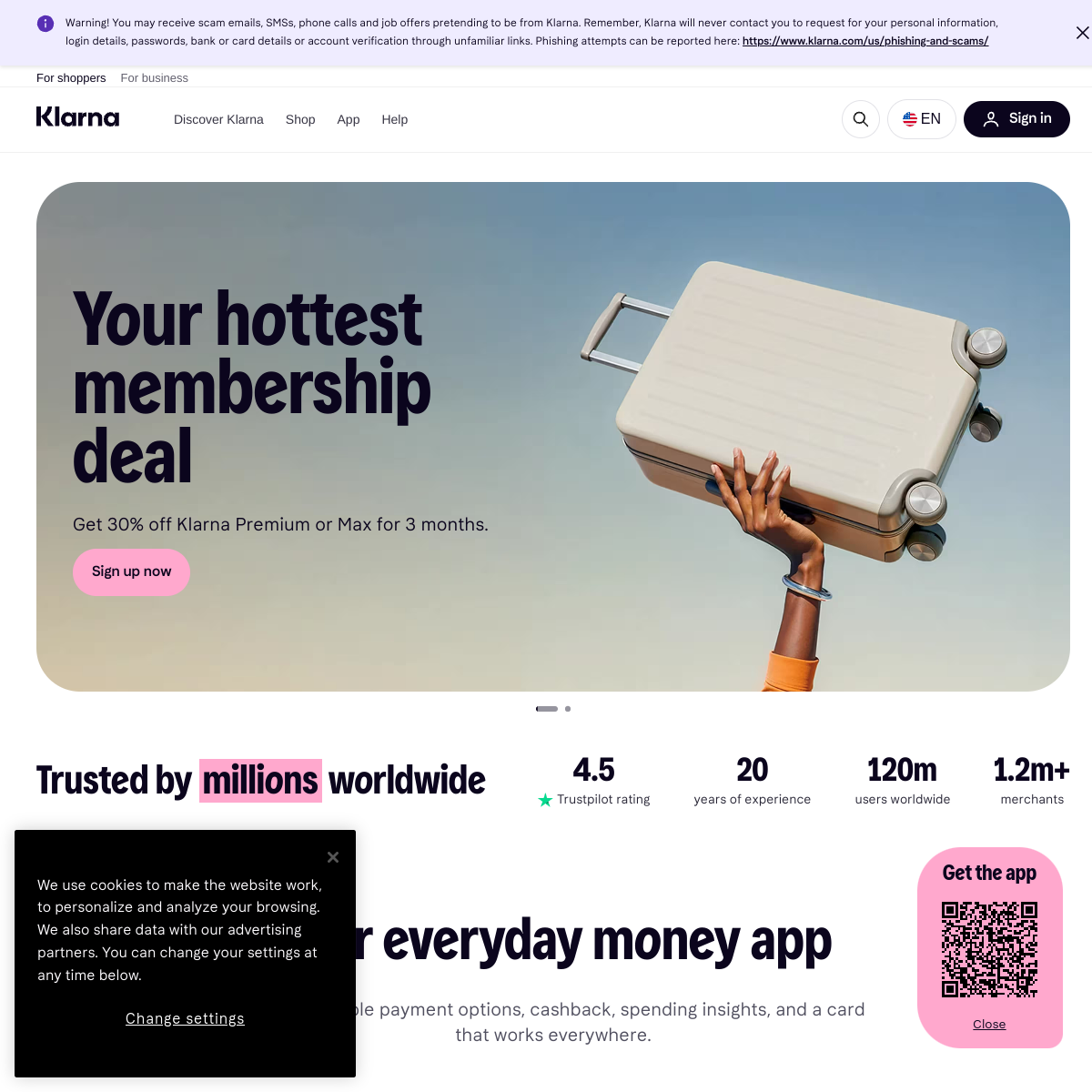 Screenshot of Klarna AI Assistant