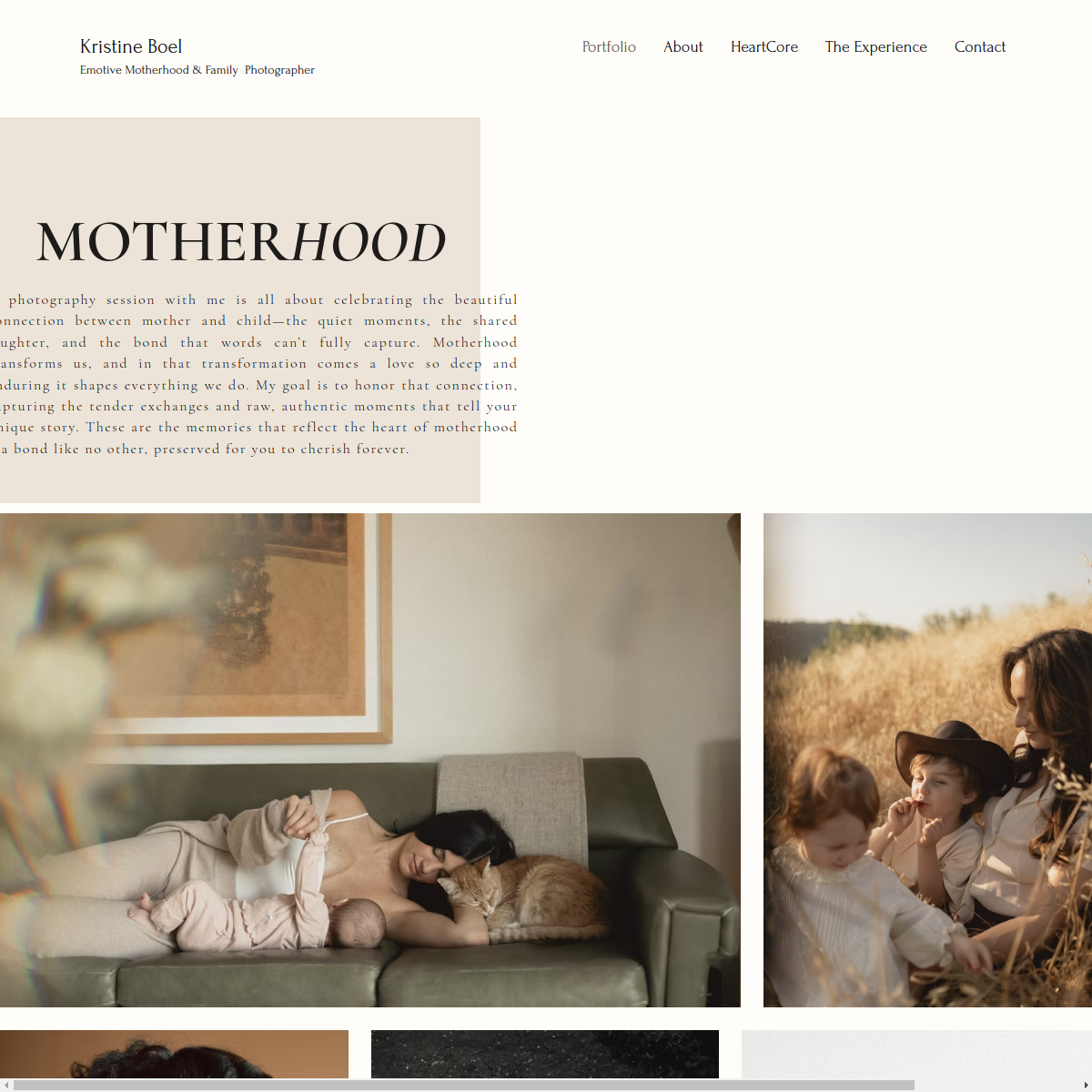Screenshot of Kristine Boel Photography