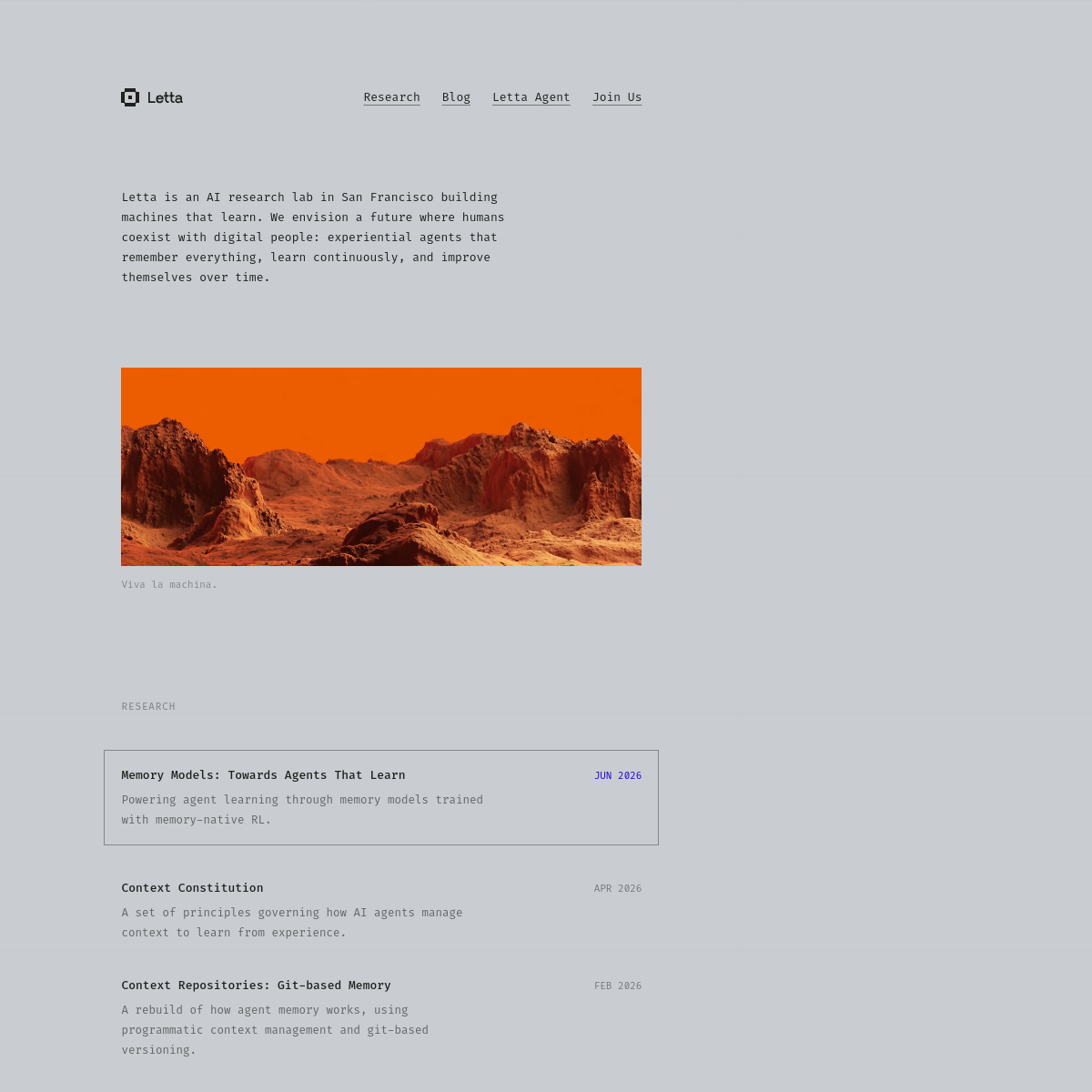 Screenshot of Letta