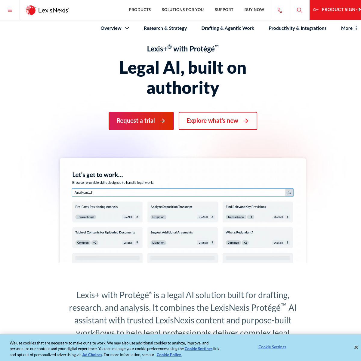 Screenshot of Lexis+ AI