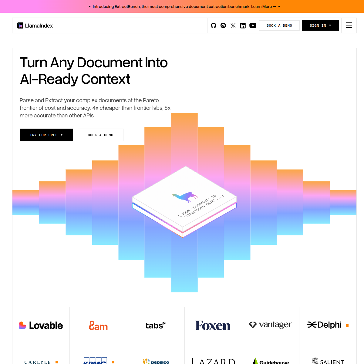 Screenshot of LlamaIndex