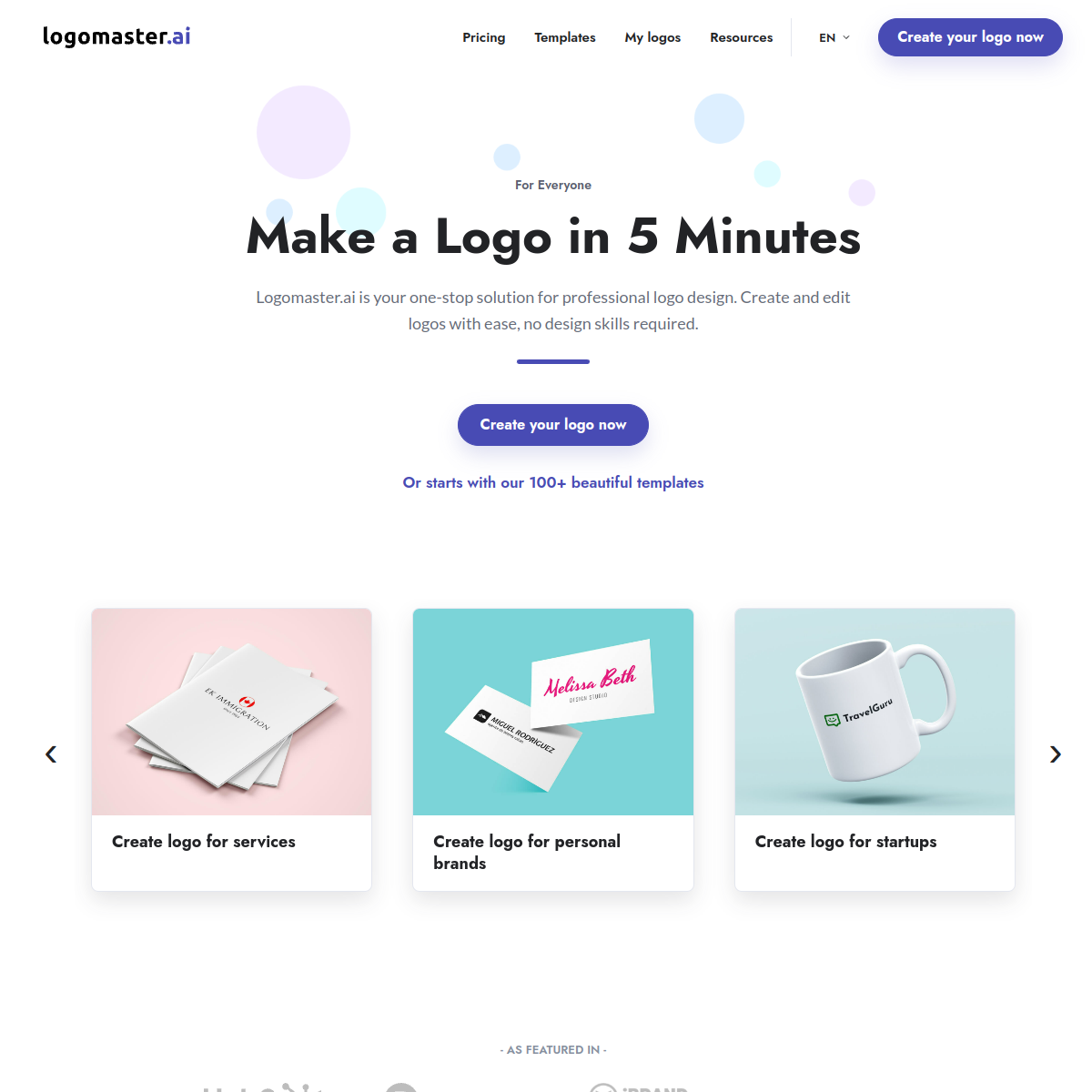 Screenshot of Logomaster AI