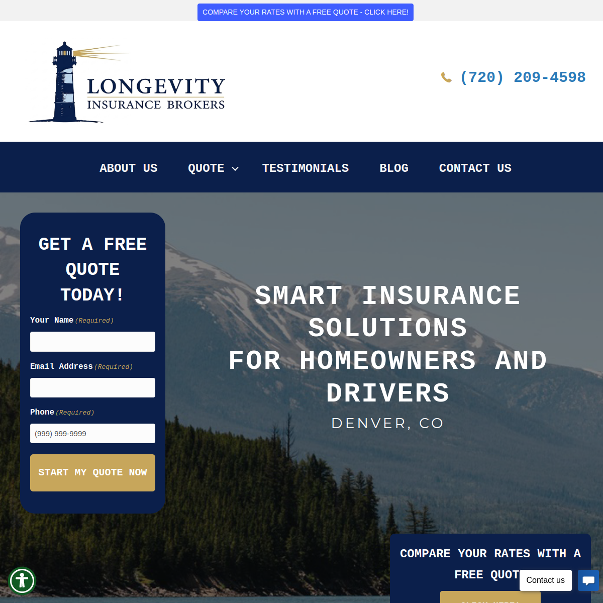 Screenshot of Longevity Brokers