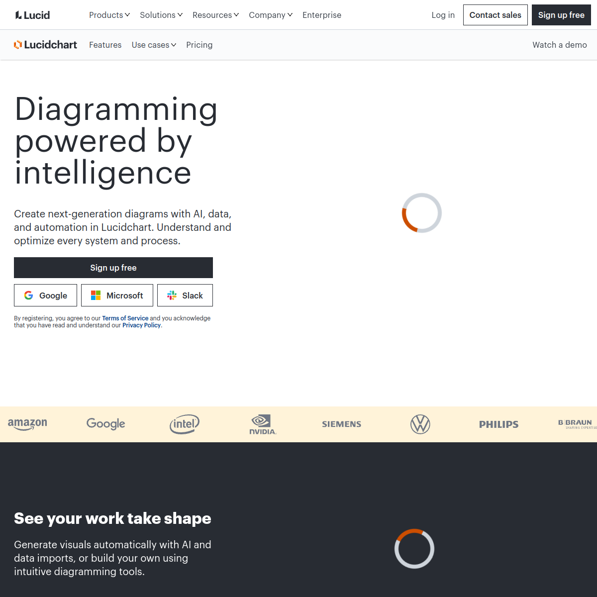 Screenshot of Lucidchart