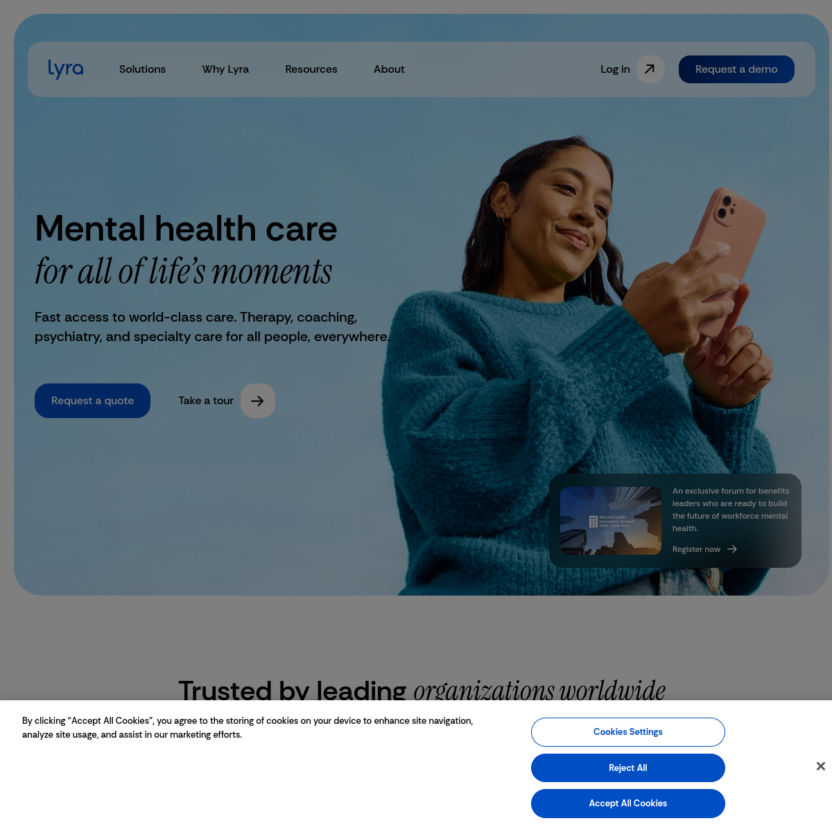 Screenshot of Lyra Health