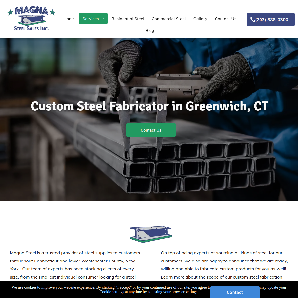 Screenshot of Magna Steel Sales Inc.