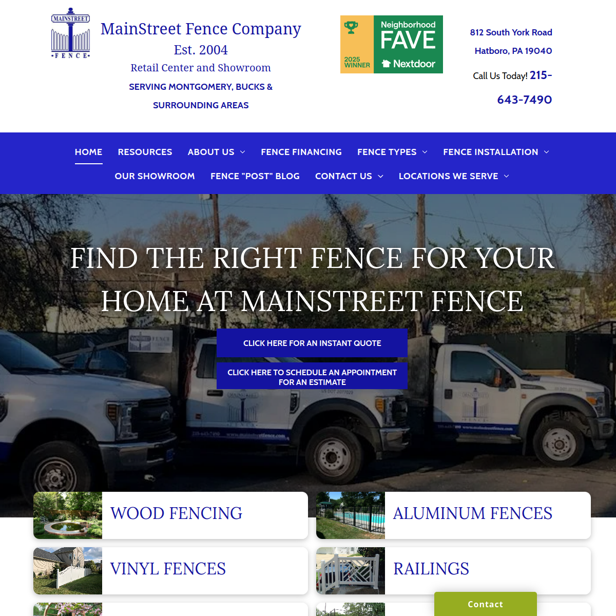 Screenshot of Mainstreet Fence
