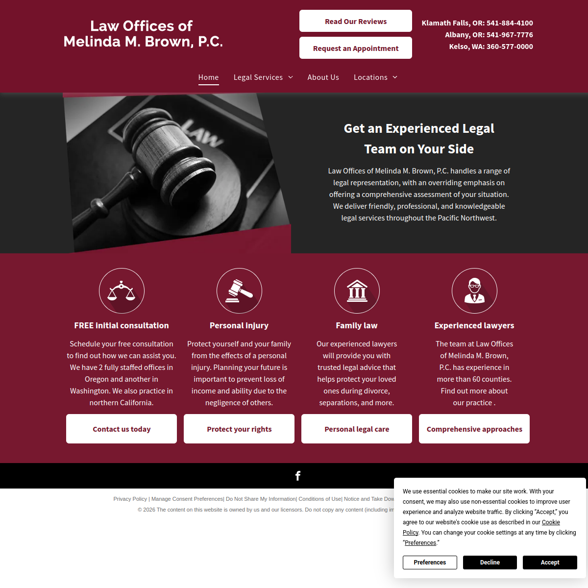 Screenshot of Law Offices of Melinda M. Brown P.C.
