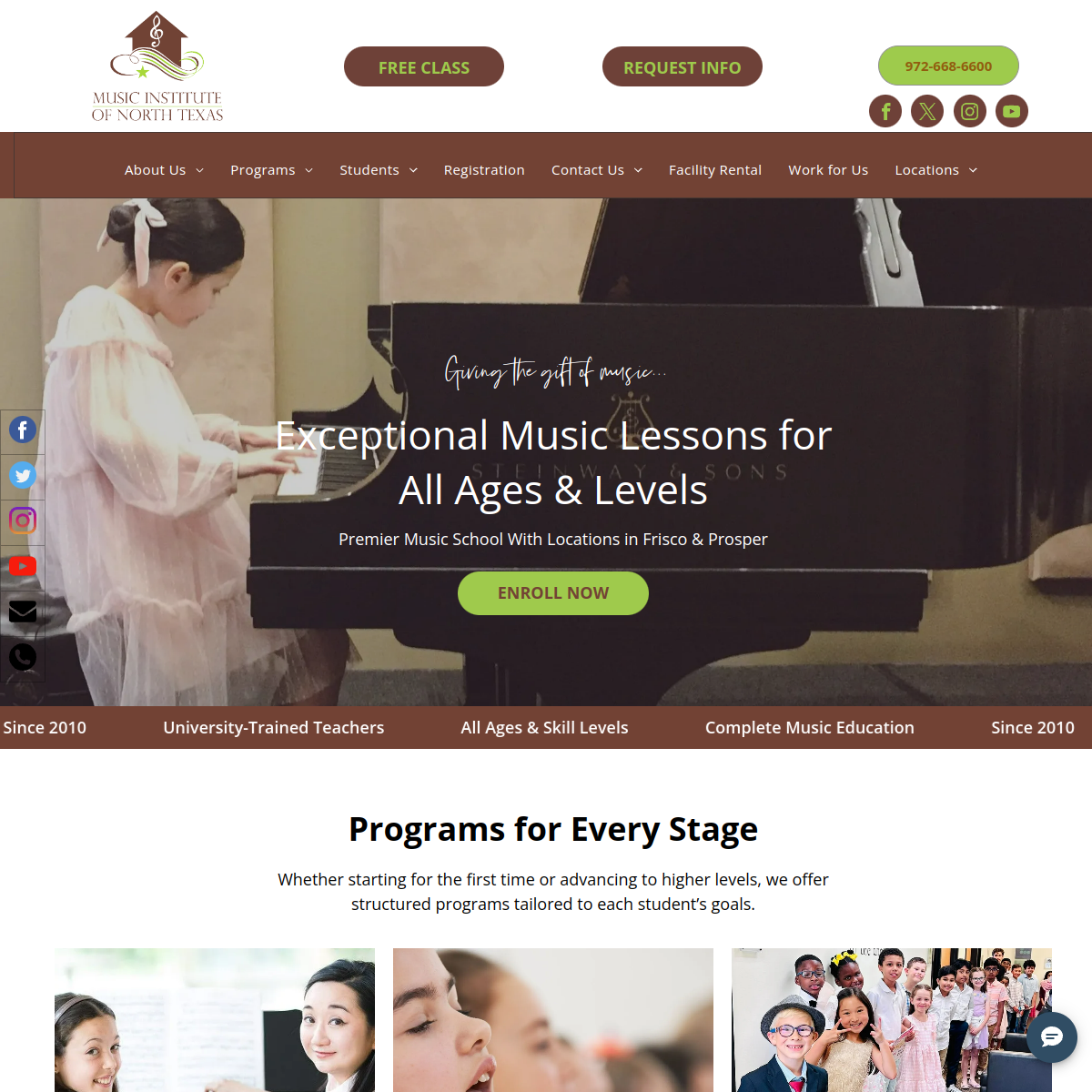 Screenshot of Music Institute of North Texas
