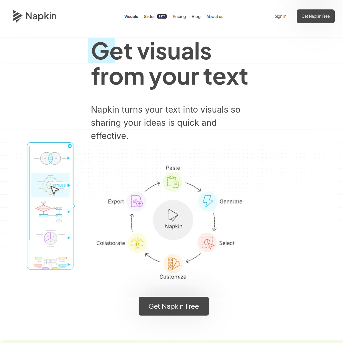Screenshot of Napkin AI