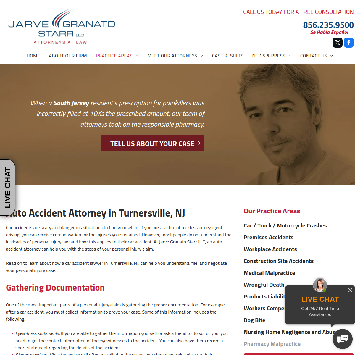 Screenshot of Jarve Granato Starr LLC