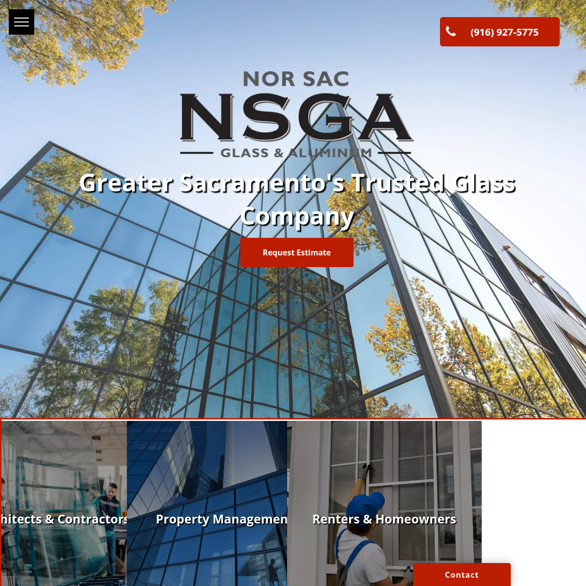 Screenshot of Nor Sac Glass Company