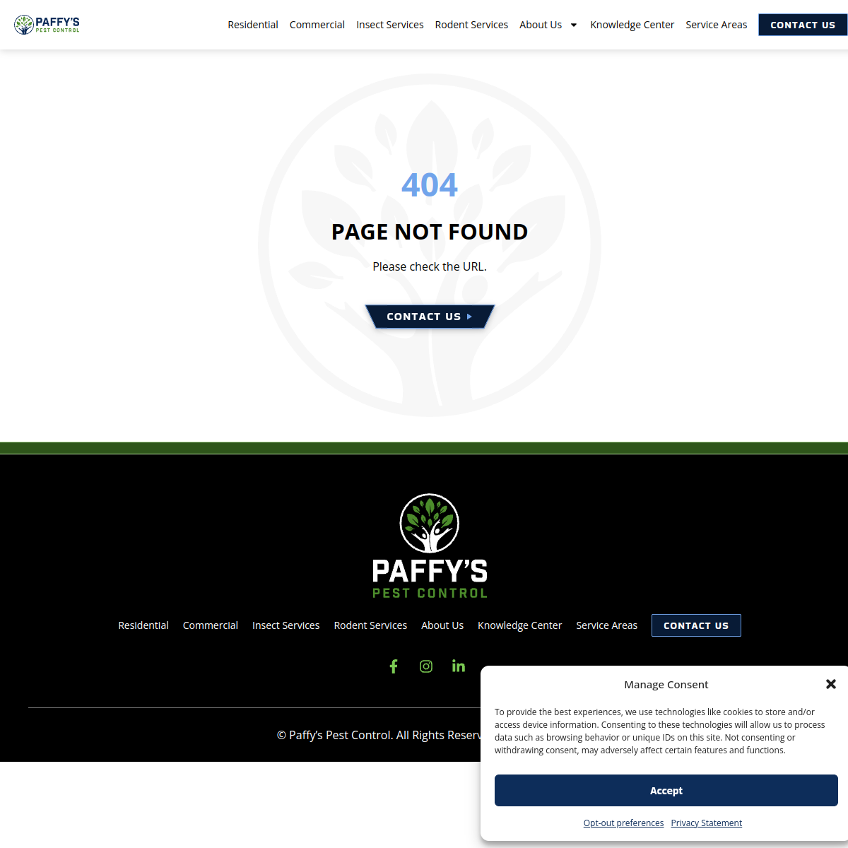 Screenshot of Paffy's Pest Control