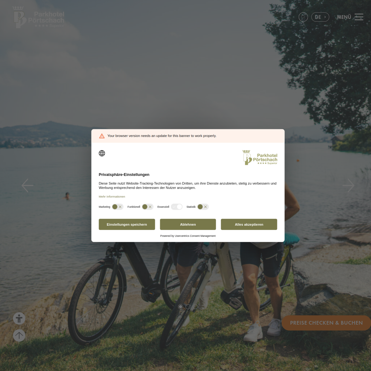 Screenshot der Website