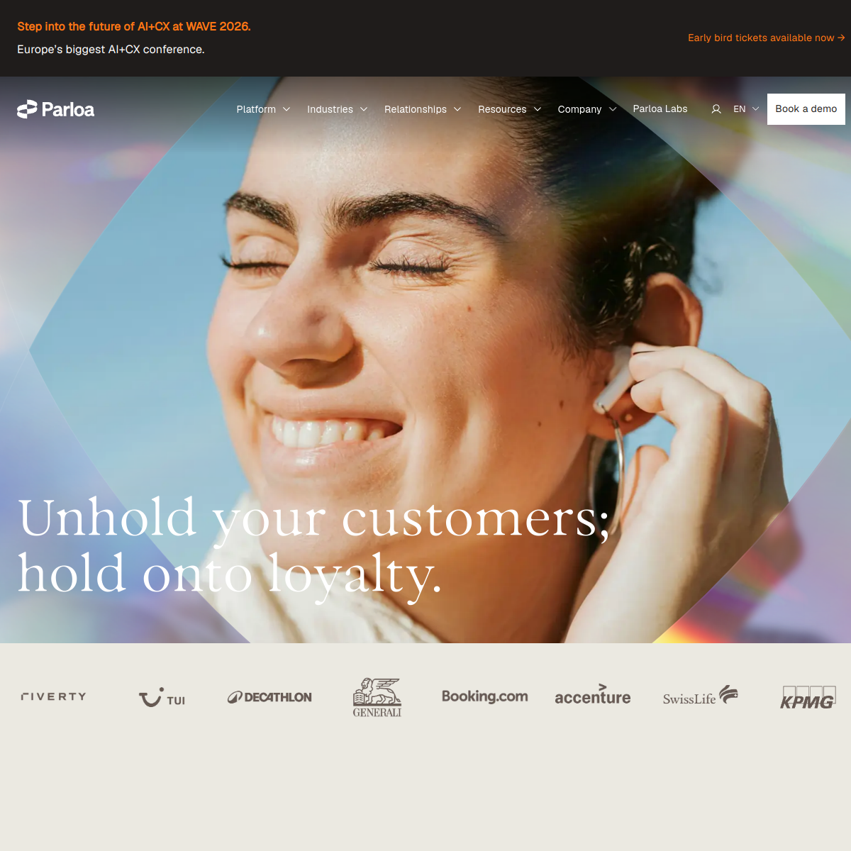 Screenshot of Parloa