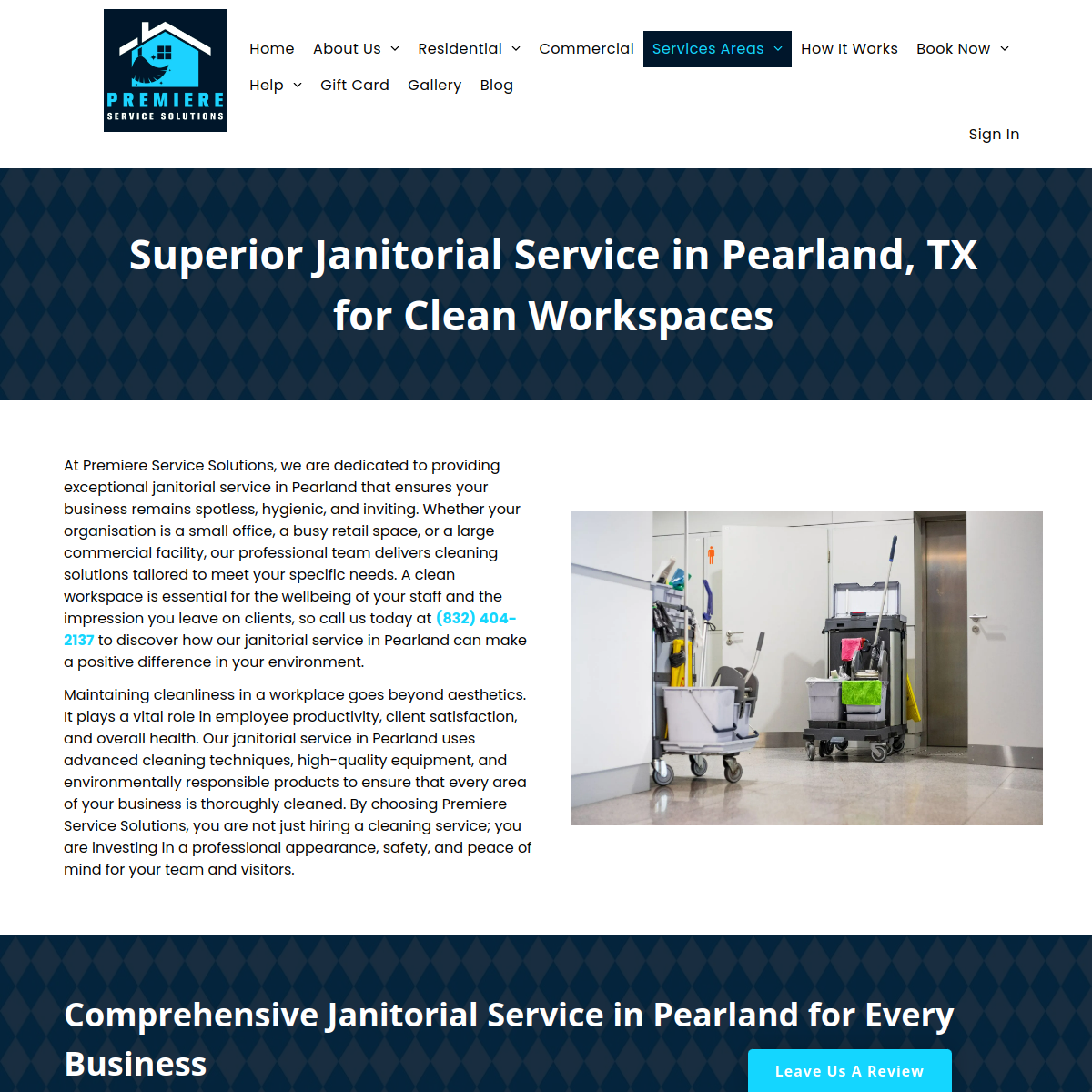 Screenshot of Premiere Service Solutions