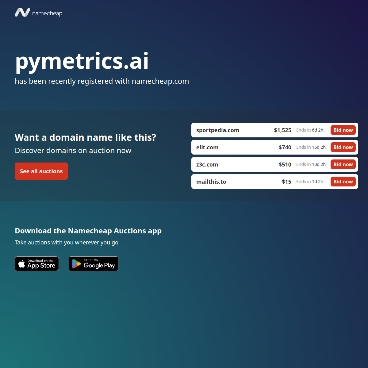 Screenshot of Pymetrics